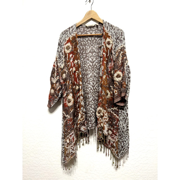 Soft Surroundings Sweaters - Soft Surroundings Pasha Boho Sweater Cardigan Kimono size Large/X Large